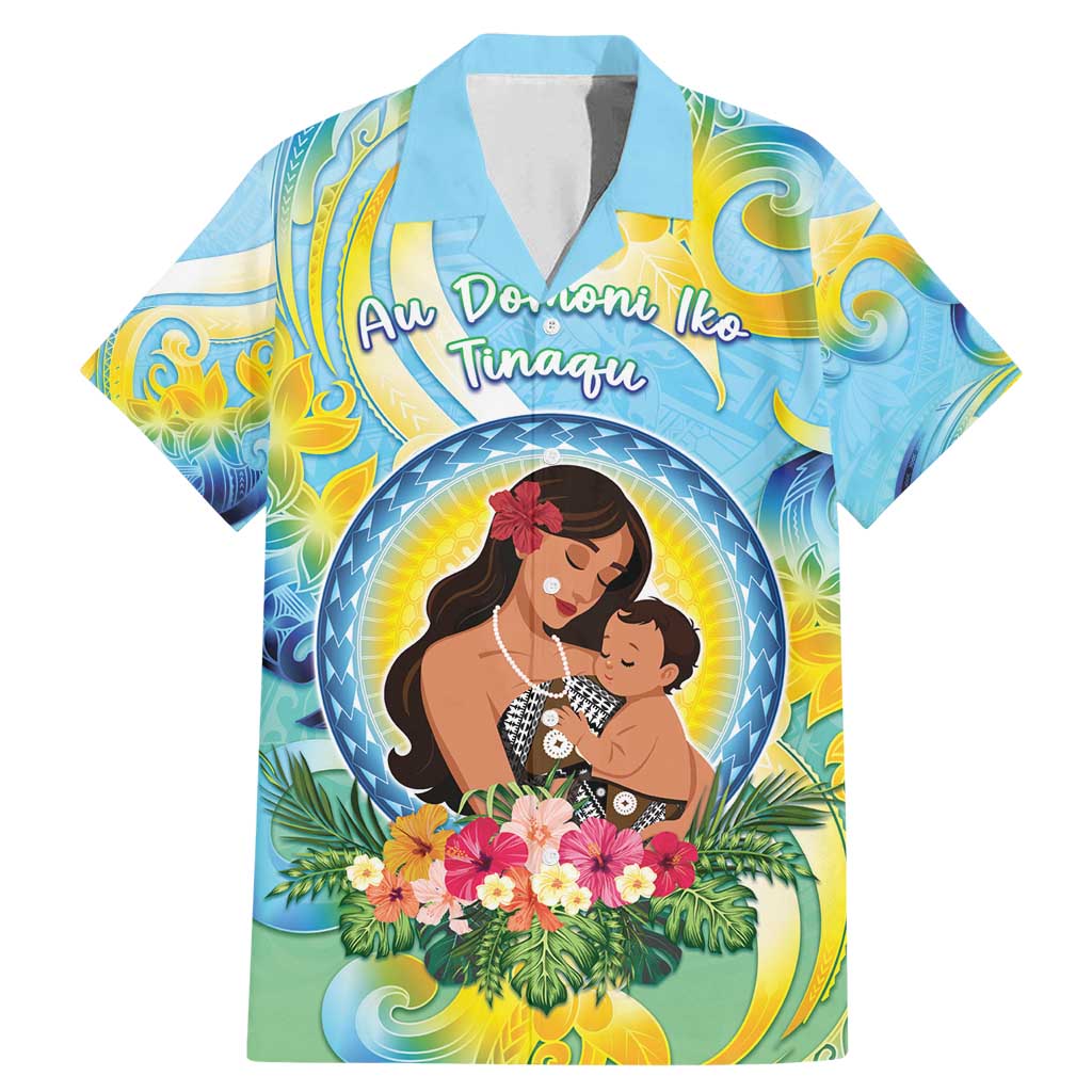 Personalised Fiji Mother's Day Family Matching Mermaid Dress and Hawaiian Shirt I Love You Mom