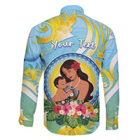 Personalised Fiji Mother's Day Family Matching Mermaid Dress and Hawaiian Shirt I Love You Mom