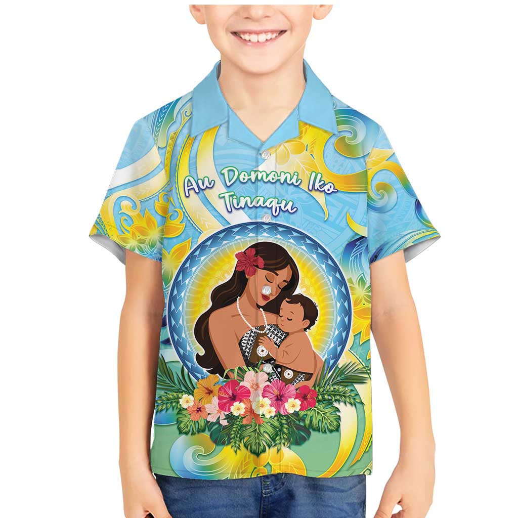 Personalised Fiji Mother's Day Family Matching Mermaid Dress and Hawaiian Shirt I Love You Mom