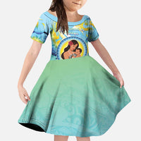 Personalised Fiji Mother's Day Family Matching Off Shoulder Maxi Dress and Hawaiian Shirt I Love You Mom