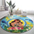 Fiji Mother's Day Round Carpet I Love You Mom