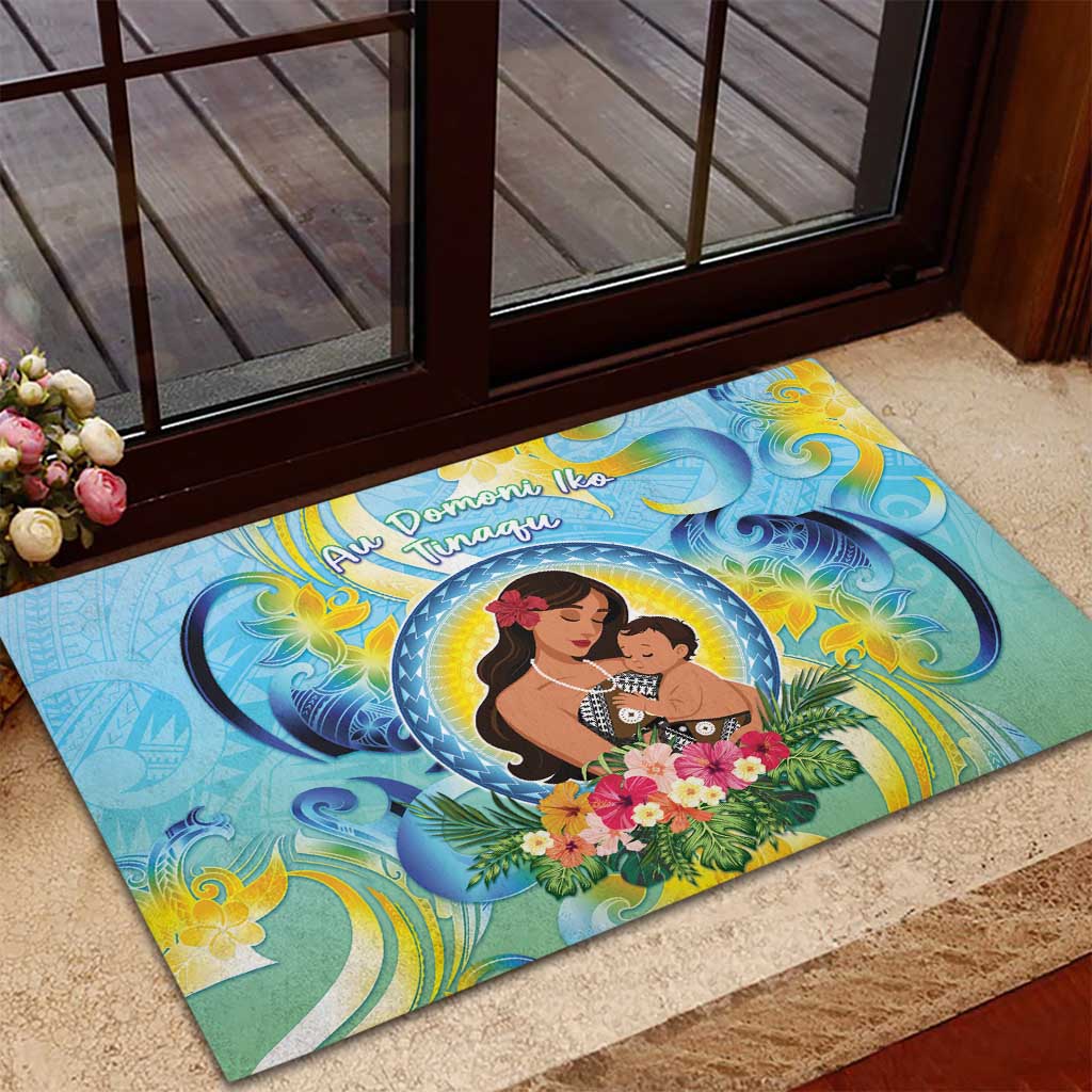 Fiji Mother's Day Rubber Doormat I Love You Mom