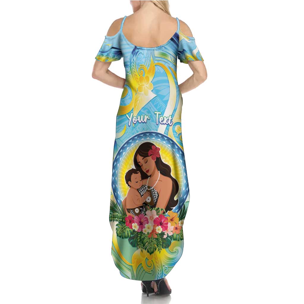 Personalised Fiji Mother's Day Summer Maxi Dress I Love You Mom