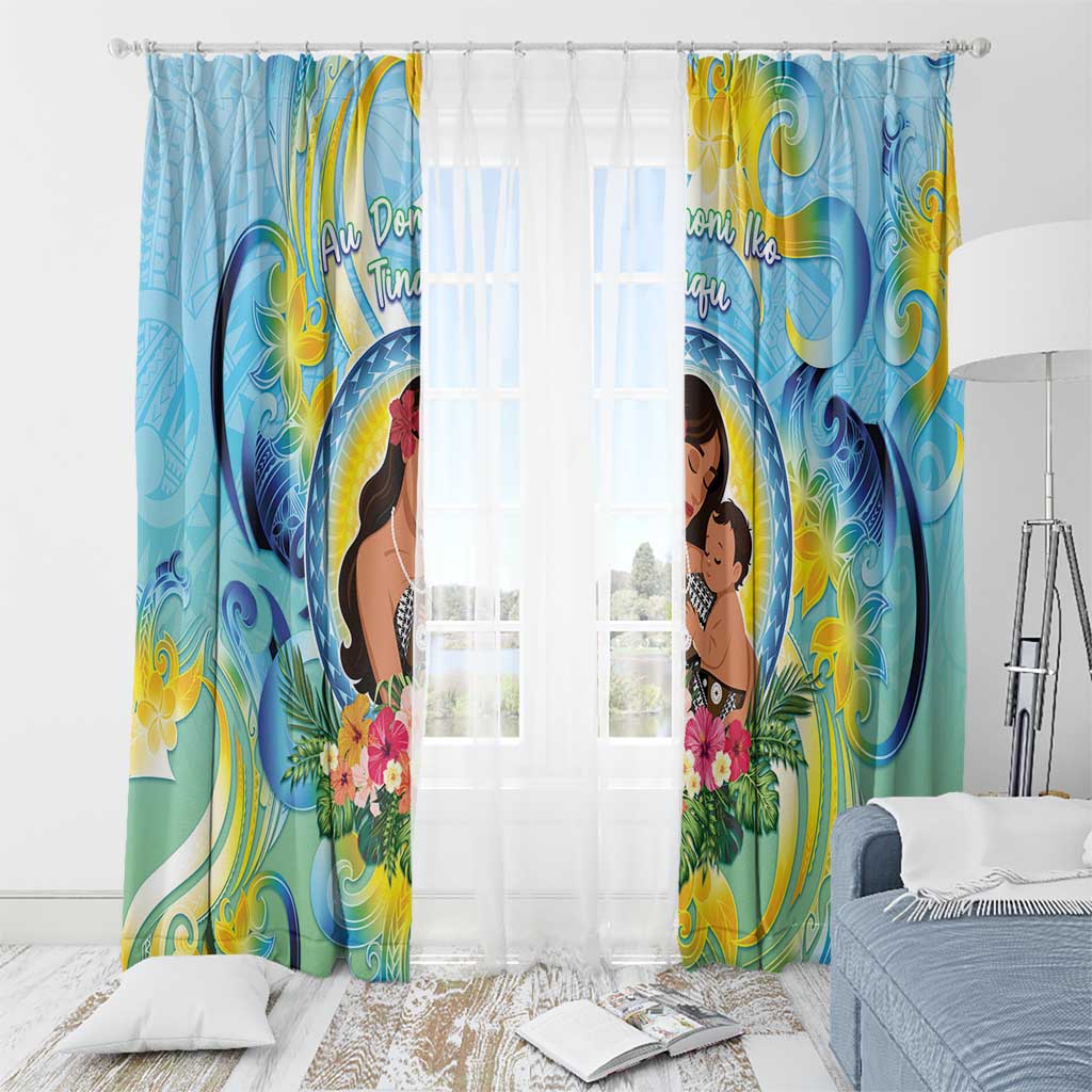 Fiji Mother's Day Window Curtain I Love You Mom