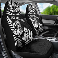 New Zealand Rugby Car Seat Cover Silver Fern Maori Pattern