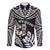 Custom New Zealand Rugby Family Matching Long Sleeve Bodycon Dress and Hawaiian Shirt Silver Fern Maori Pattern