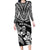 Custom New Zealand Rugby Family Matching Long Sleeve Bodycon Dress and Hawaiian Shirt Silver Fern Maori Pattern