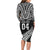 Custom New Zealand Rugby Family Matching Long Sleeve Bodycon Dress and Hawaiian Shirt Silver Fern Maori Pattern