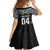 Custom New Zealand Rugby Family Matching Off Shoulder Short Dress and Hawaiian Shirt Silver Fern Maori Pattern