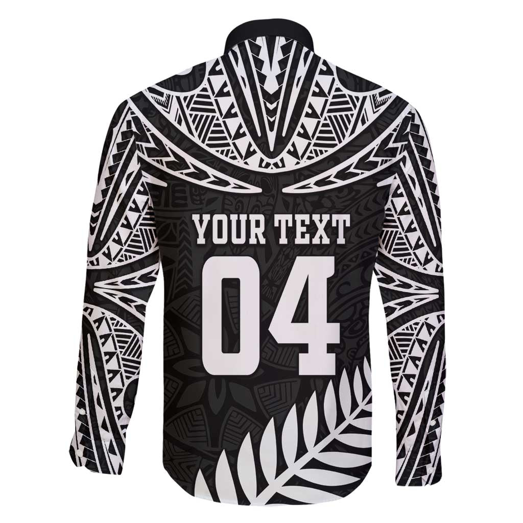 Custom New Zealand Rugby Family Matching Puletasi and Hawaiian Shirt Silver Fern Maori Pattern