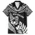 Custom New Zealand Rugby Family Matching Short Sleeve Bodycon Dress and Hawaiian Shirt Silver Fern Maori Pattern