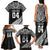 Custom New Zealand Rugby Family Matching Tank Maxi Dress and Hawaiian Shirt Silver Fern Maori Pattern