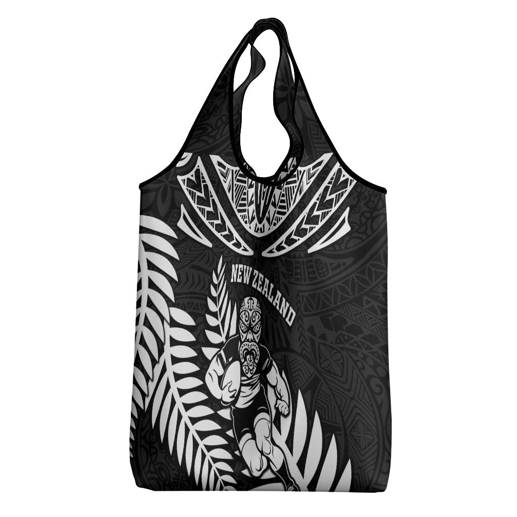 New Zealand Rugby Grocery Bag Silver Fern Maori Pattern