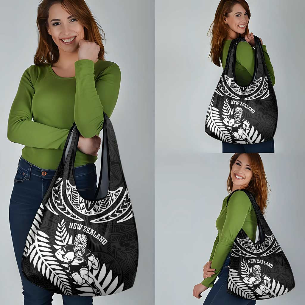 New Zealand Rugby Grocery Bag Silver Fern Maori Pattern