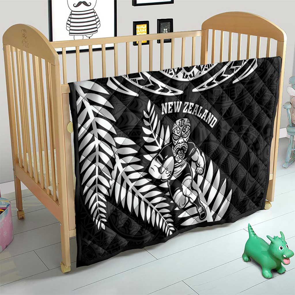 New Zealand Rugby Quilt Silver Fern Maori Pattern