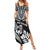 Custom New Zealand Rugby Summer Maxi Dress Silver Fern Maori Pattern