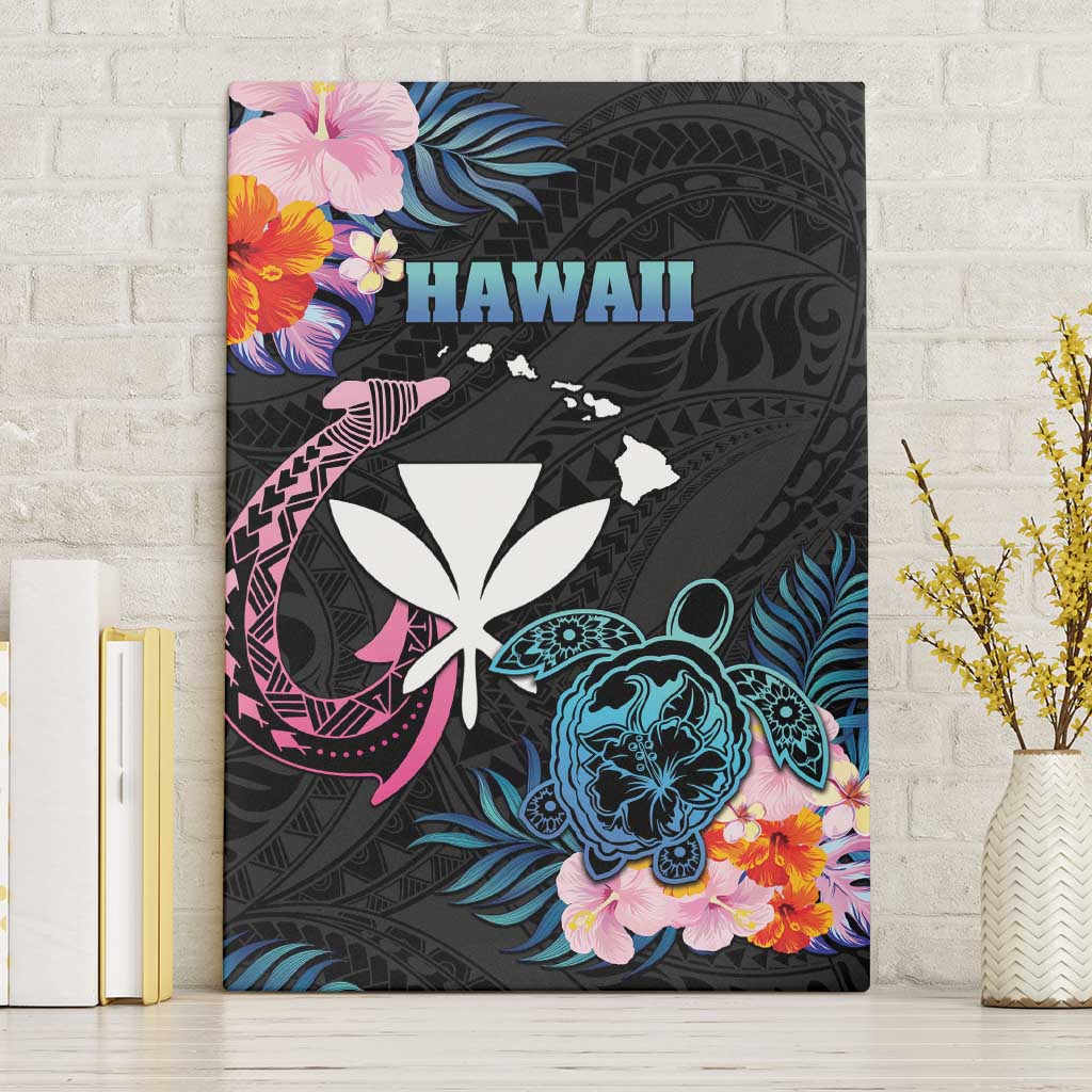 Hawaii Canvas Wall Art Kanaka Maoli With Fish Hook