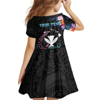 Personalised Hawaii Family Matching Short Sleeve Bodycon Dress and Hawaiian Shirt Kanaka Maoli With Fish Hook