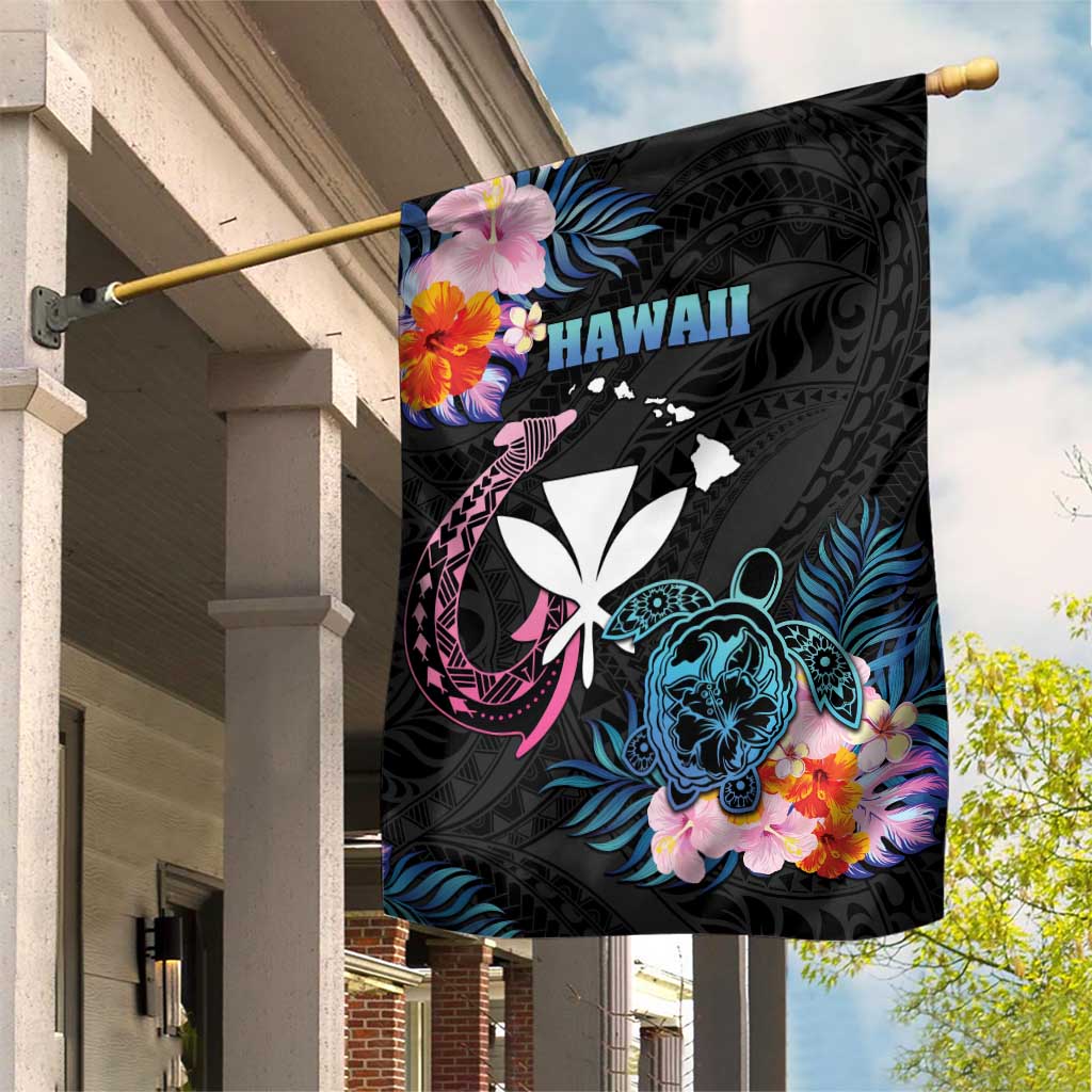 Hawaii Garden Flag Kanaka Maoli With Fish Hook