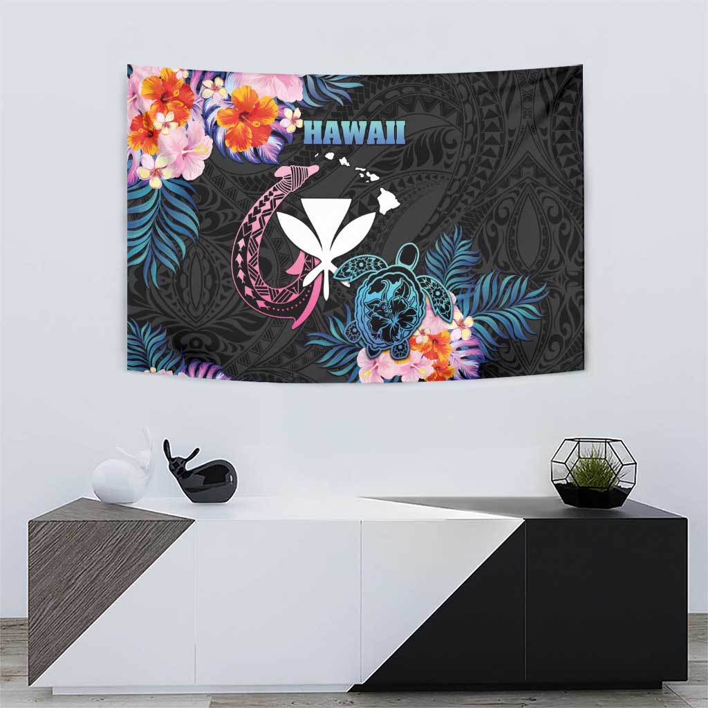 Hawaii Tapestry Kanaka Maoli With Fish Hook