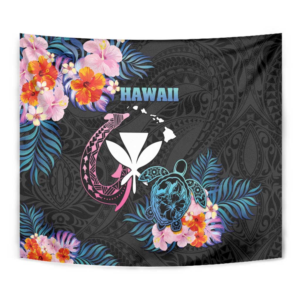 Hawaii Tapestry Kanaka Maoli With Fish Hook