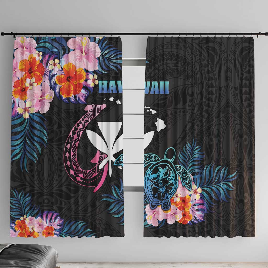 Hawaii Window Curtain Kanaka Maoli With Fish Hook