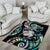 New Zealand Kiwi Bird Area Rug Silver Fern Koru Paua Shell