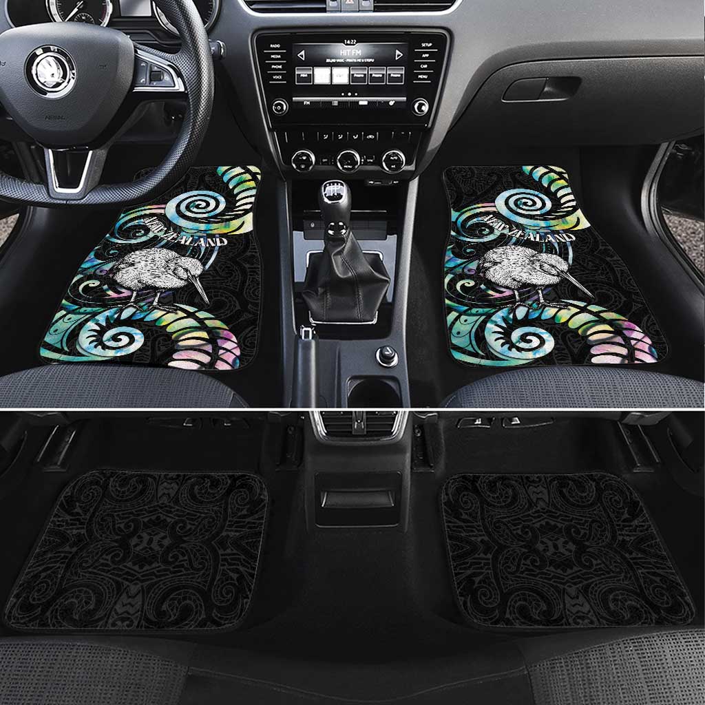 New Zealand Kiwi Bird Car Mats Silver Fern Koru Paua Shell