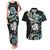 New Zealand Kiwi Bird Couples Matching Tank Maxi Dress and Hawaiian Shirt Silver Fern Koru Paua Shell
