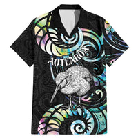 New Zealand Kiwi Bird Family Matching Mermaid Dress and Hawaiian Shirt Silver Fern Koru Paua Shell