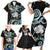 New Zealand Kiwi Bird Family Matching Short Sleeve Bodycon Dress and Hawaiian Shirt Silver Fern Koru Paua Shell