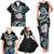 New Zealand Kiwi Bird Family Matching Tank Maxi Dress and Hawaiian Shirt Silver Fern Koru Paua Shell