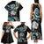 New Zealand Kiwi Bird Family Matching Tank Maxi Dress and Hawaiian Shirt Silver Fern Koru Paua Shell