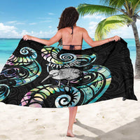 New Zealand Kiwi Bird Sarong Silver Fern Koru Paua Shell