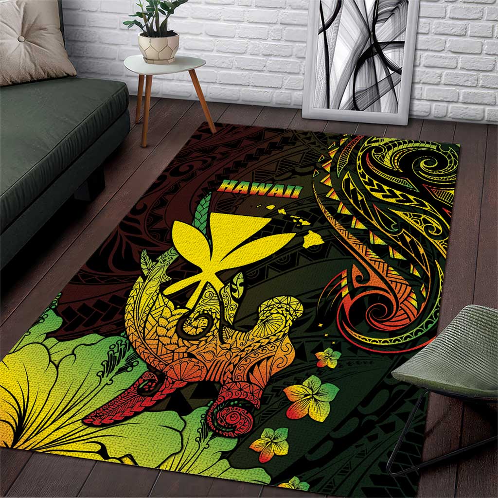 Hawaii Area Rug Kanaka Maoli With Hammerhead Shark