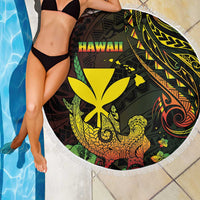 Hawaii Beach Blanket Kanaka Maoli With Hammerhead Shark