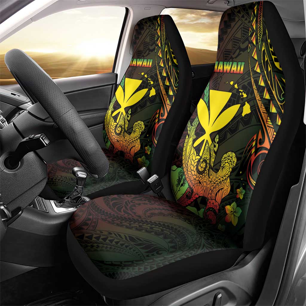 Hawaii Car Seat Cover Kanaka Maoli With Hammerhead Shark
