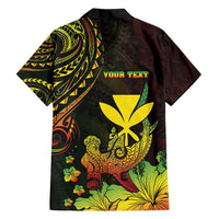 Personalised Hawaii Family Matching Long Sleeve Bodycon Dress and Hawaiian Shirt Kanaka Maoli With Hammerhead Shark