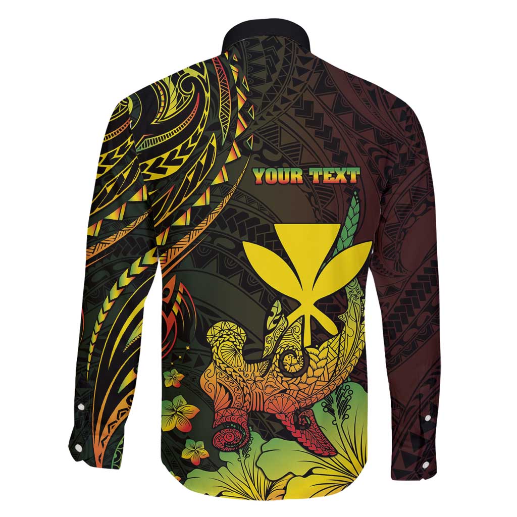 Personalised Hawaii Family Matching Puletasi and Hawaiian Shirt Kanaka Maoli With Hammerhead Shark