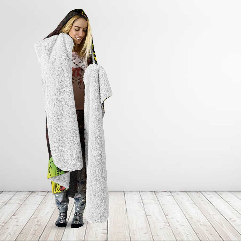 Hawaii Hooded Blanket Kanaka Maoli With Hammerhead Shark