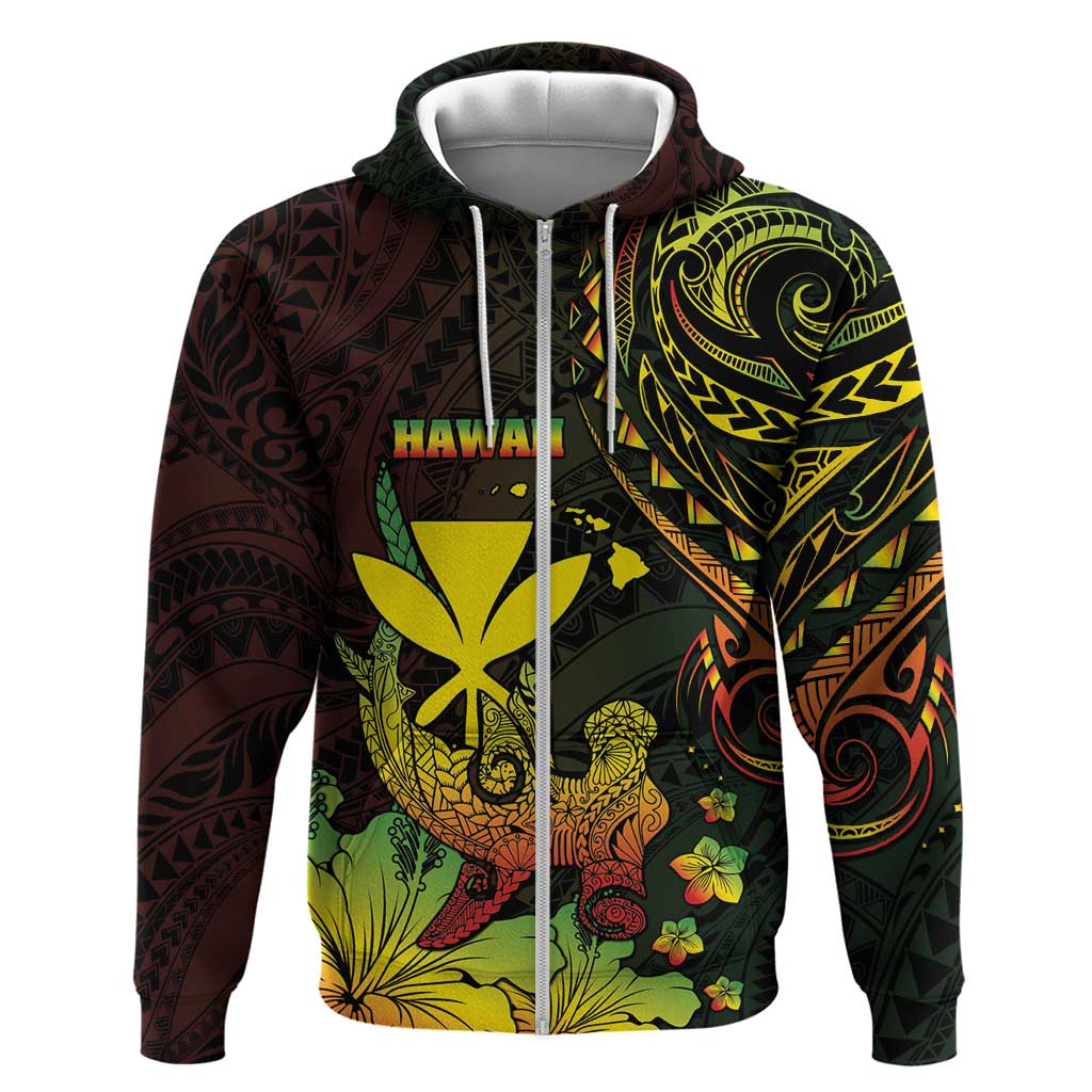 Personalised Hawaii Hoodie Kanaka Maoli With Hammerhead Shark