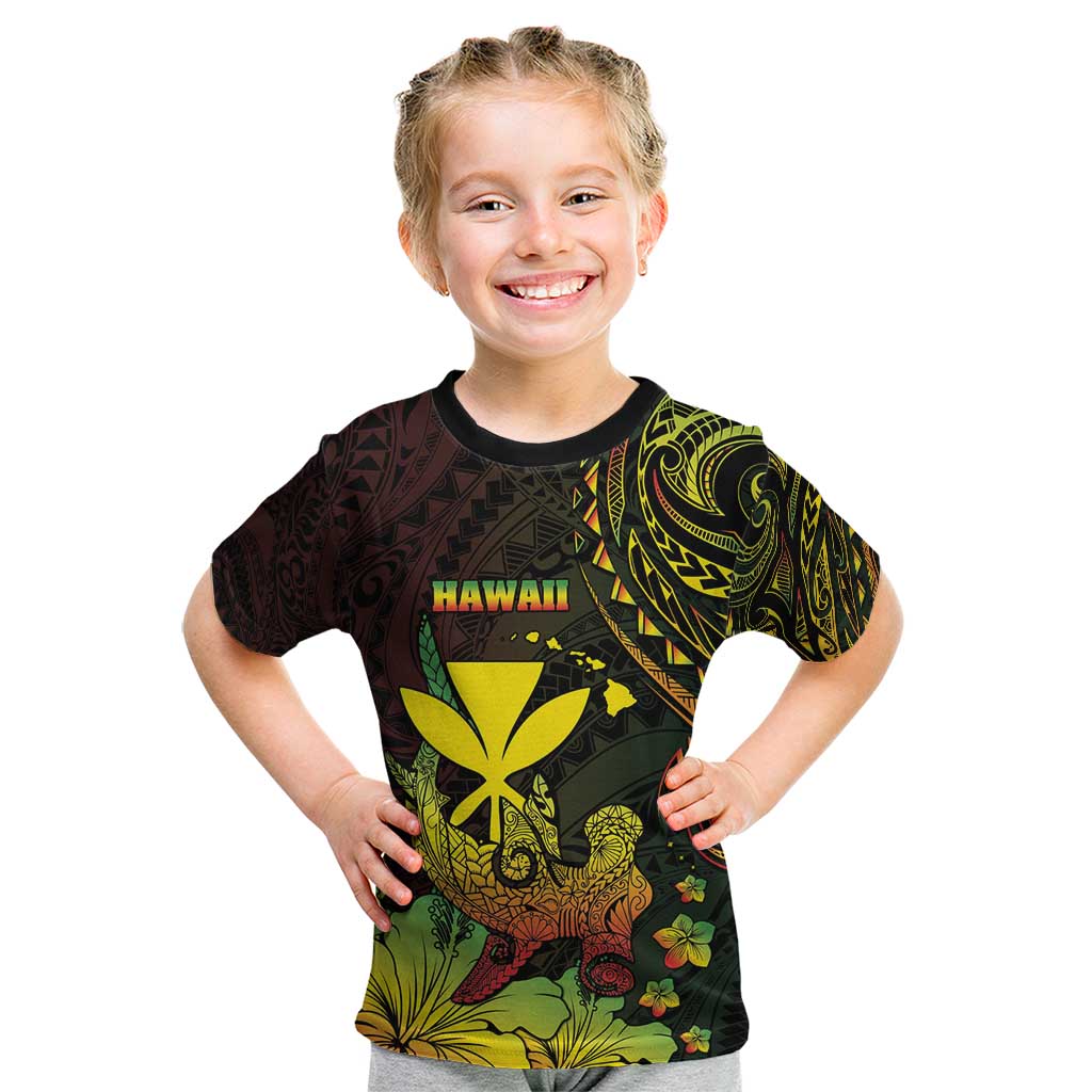 Personalised Hawaii Kid T Shirt Kanaka Maoli With Hammerhead Shark