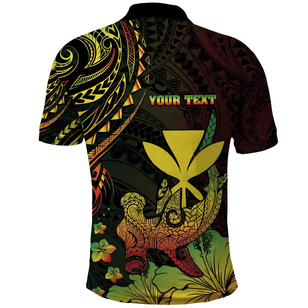 Personalised Hawaii Polo Shirt Kanaka Maoli With Hammerhead Shark