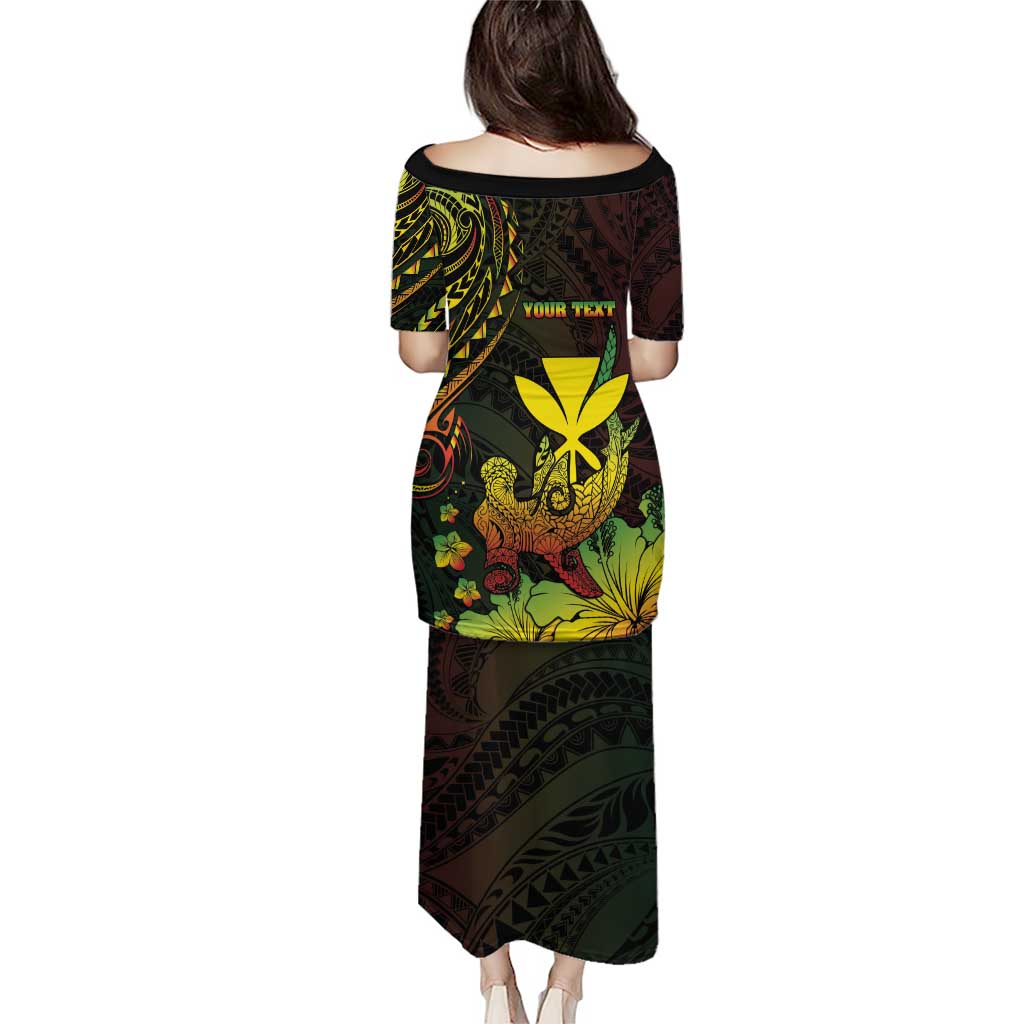 Personalised Hawaii Puletasi Kanaka Maoli With Hammerhead Shark