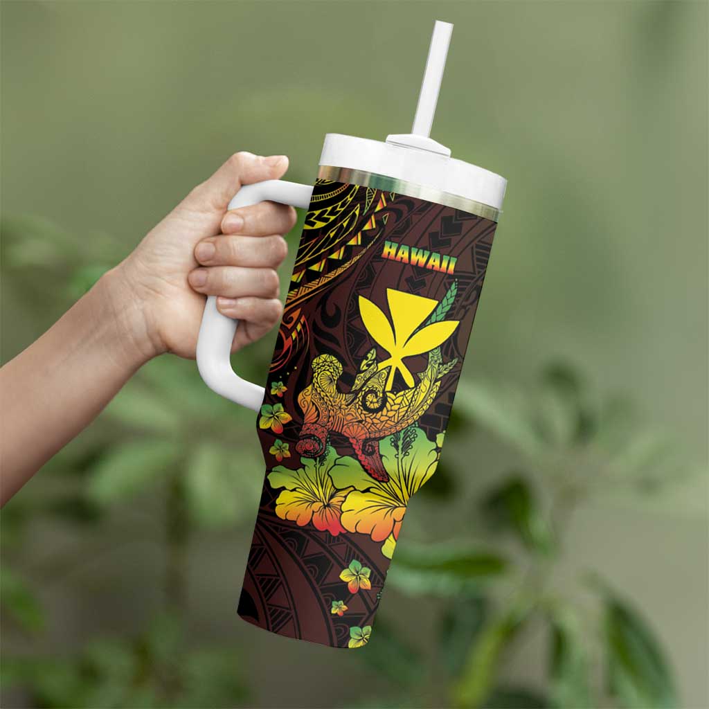 Personalised Hawaii Tumbler With Handle Kanaka Maoli With Hammerhead Shark