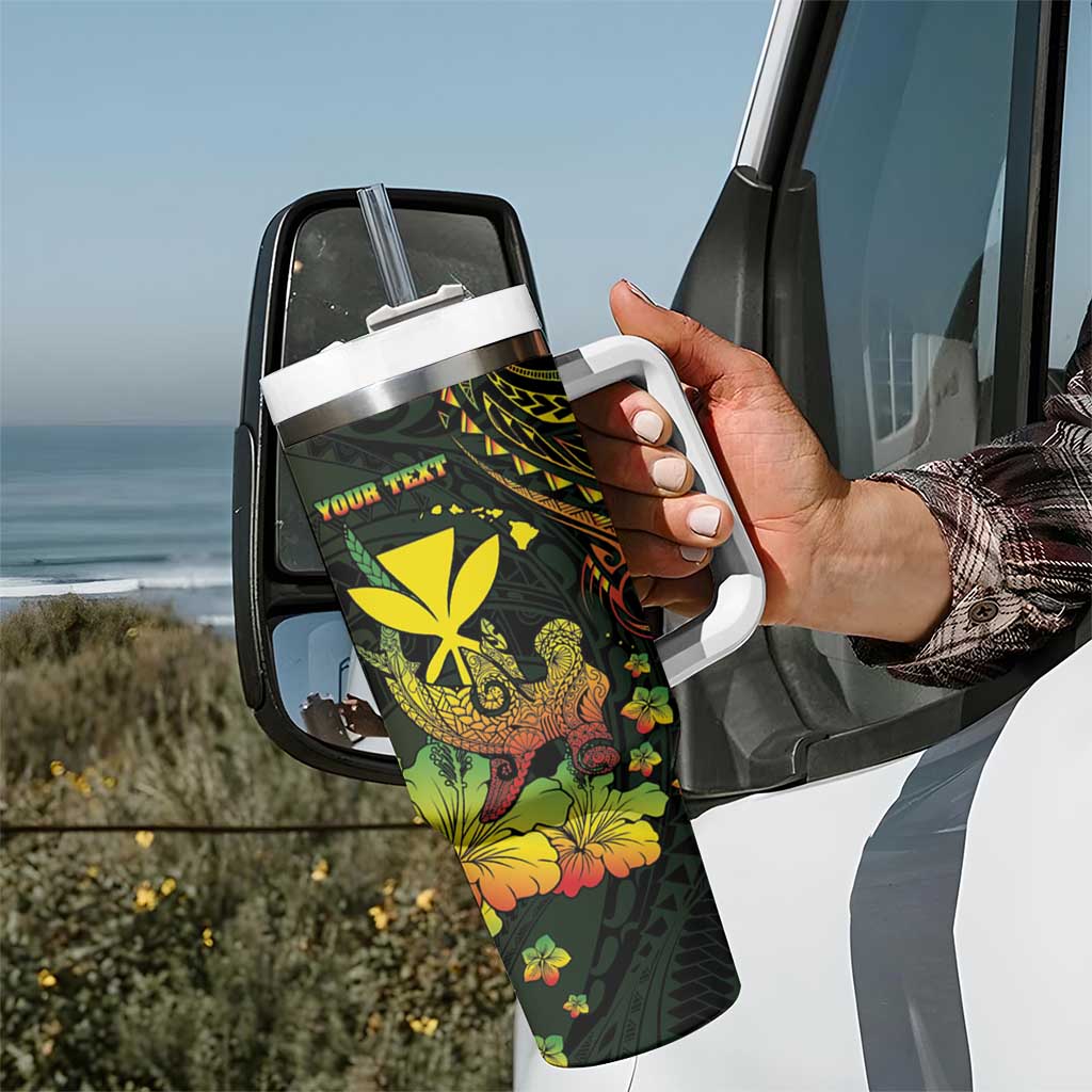 Personalised Hawaii Tumbler With Handle Kanaka Maoli With Hammerhead Shark