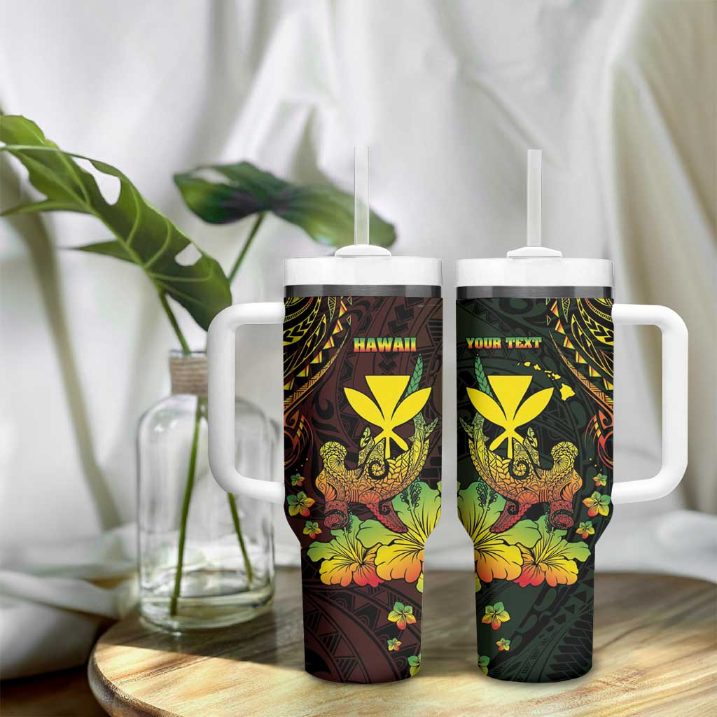 Personalised Hawaii Tumbler With Handle Kanaka Maoli With Hammerhead Shark