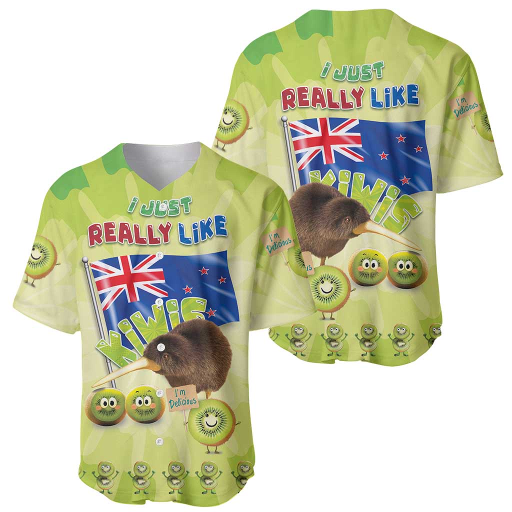 New Zealand Kiwi Baseball Jersey I Just Really Like Kiwis