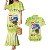 New Zealand Kiwi Couples Matching Mermaid Dress and Hawaiian Shirt I Just Really Like Kiwis