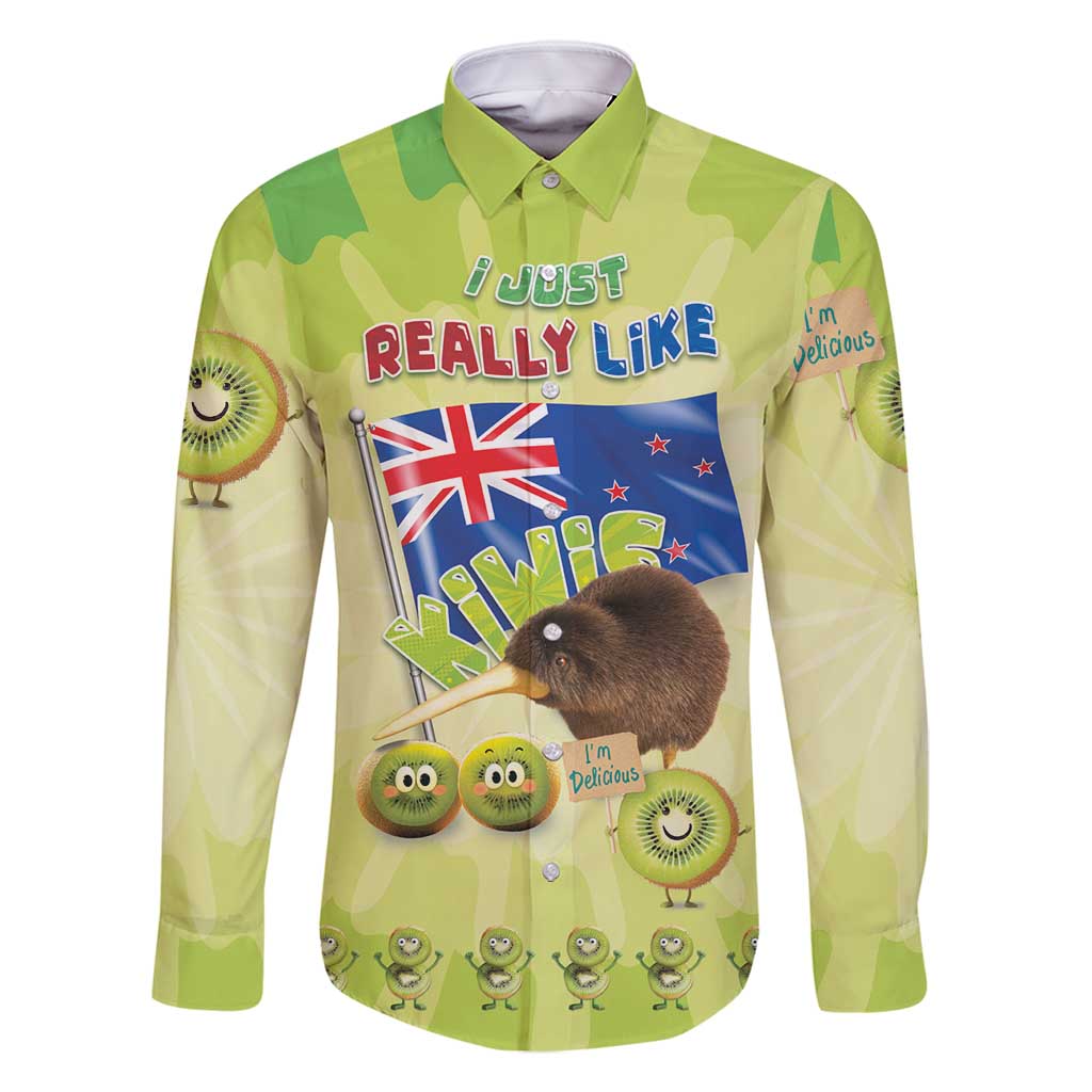 New Zealand Kiwi Family Matching Off Shoulder Short Dress and Hawaiian Shirt I Just Really Like Kiwis